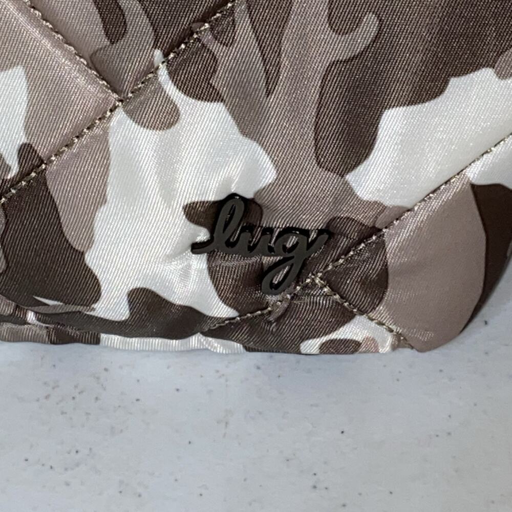 Lug Flare Crossbody Bag‎ Purse RFID Interior Camo Camouflage Sand Taupe Brown - Picture 4 of 11